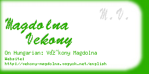 magdolna vekony business card